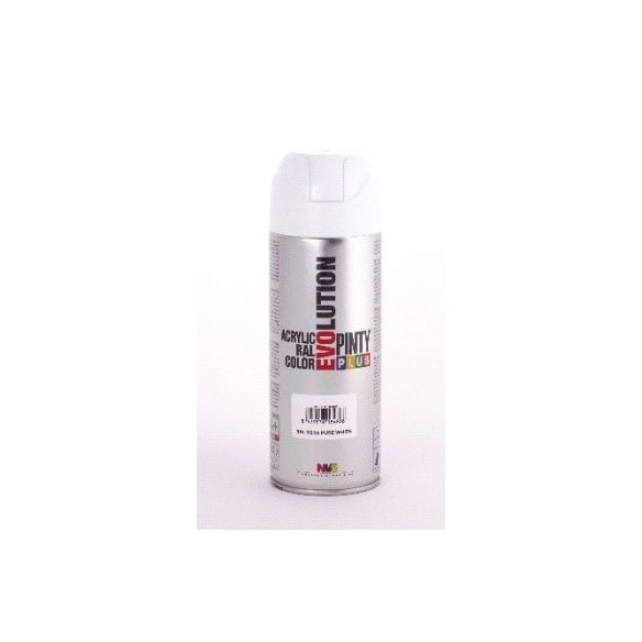PINTURA EN SPRAY  PINTY PLUS EVOLUTION   BLANCO RAL 9010 BRILLANTE SPRAY  520ML