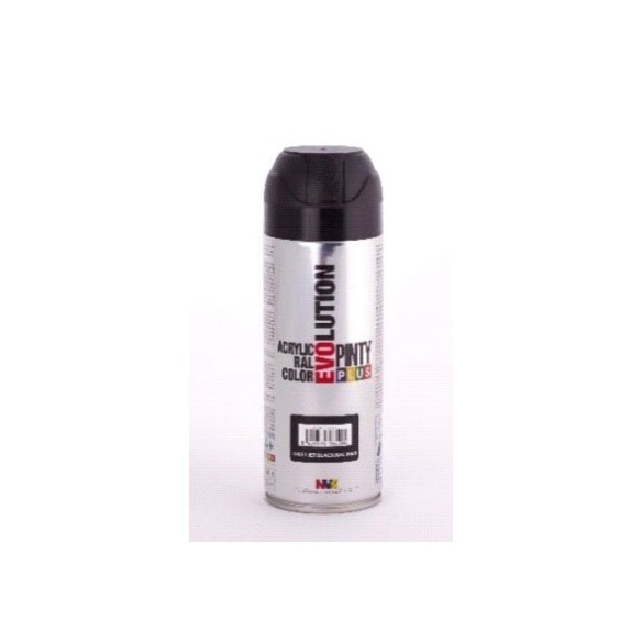 PINTURA EN SPRAY  PINTY PLUS EVOLUTION   NEGRO RAL 9005 MATE SPRAY  520ML
