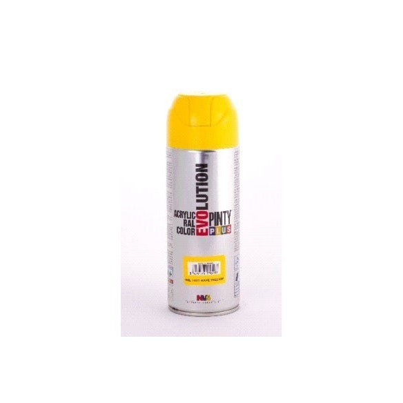 PINTURA EN SPRAY  PINTY PLUS EVOLUTION   AMARILLO RAL 1021 BRILLANTE SPRAY  520ML