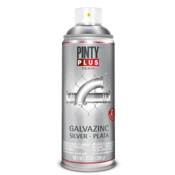 GALVANIZADO EN SPRAY PINTY PLUS TECH  PLATA 520ML