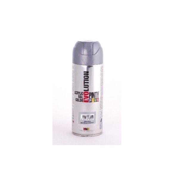 PINTURA EN SPRAY  PINTY PLUS EVOLUTION   PLATA RAL 9006 BRILLANTE SPRAY  520ML