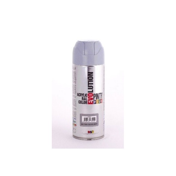 PINTURA EN SPRAY  PINTY PLUS EVOLUTION   GRIS RAL 7001 BRILLANTE SPRAY  520ML