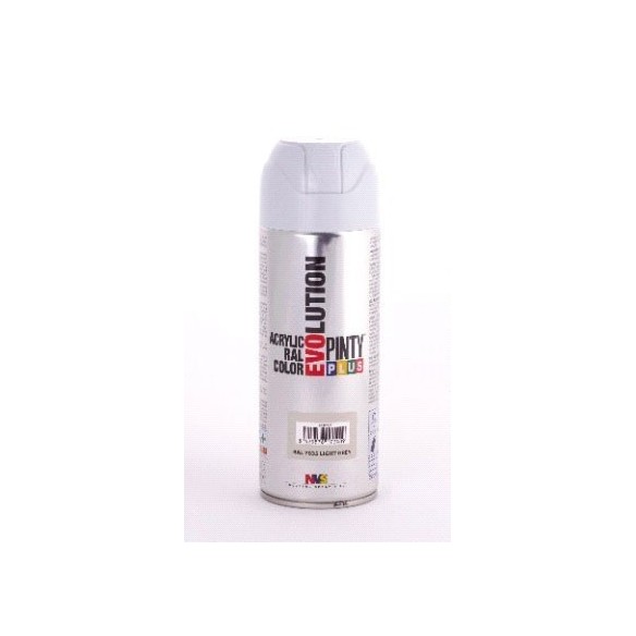 PINTURA EN SPRAY  PINTY PLUS EVOLUTION   GRIS RAL 7035 BRILLANTE SPRAY  520ML