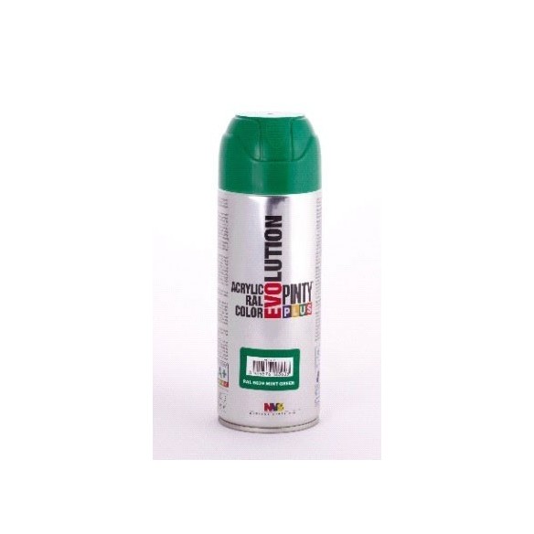PINTURA EN SPRAY  PINTY PLUS EVOLUTION   VERDE RAL 6029 BRILLANTE SPRAY  520ML