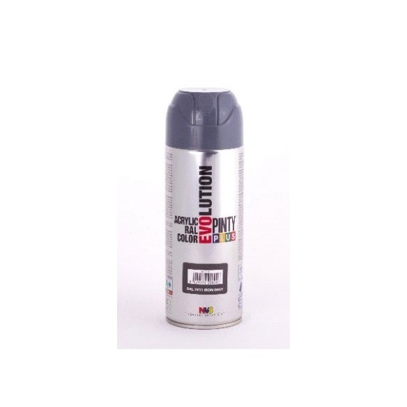 PINTURA EN SPRAY  PINTY PLUS EVOLUTION   GRIS HIERRO RAL 7011  SPRAY  520ML