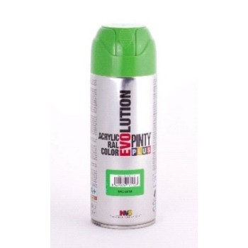 PINTURA EN SPRAY  PINTY PLUS EVOLUTION   VERDE RAL 6018 BRILLANTE SPRAY  520ML