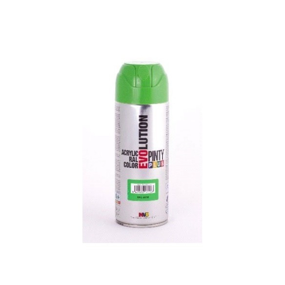 PINTURA EN SPRAY  PINTY PLUS EVOLUTION   VERDE RAL 6018 BRILLANTE SPRAY  520ML