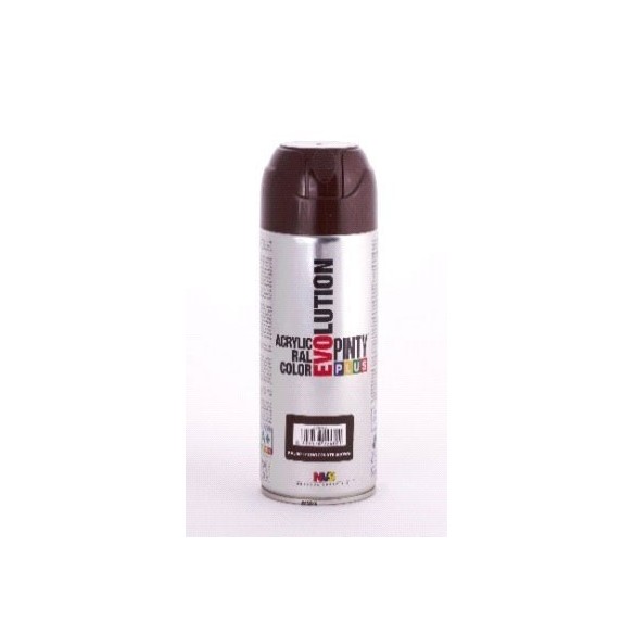 PINTURA EN SPRAY  PINTY PLUS EVOLUTION   MARRON CHOCOLATE RAL 8017  SPRAY  520ML