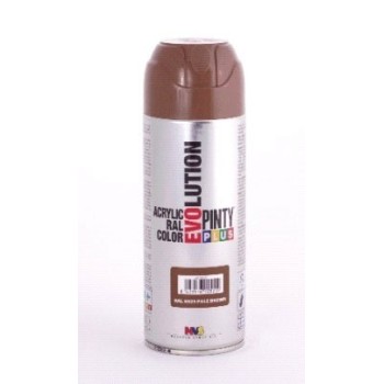PINTURA EN SPRAY  PINTY PLUS EVOLUTION   MARRON PALIDA RAL 8025 BRILLANTE SPRAY  520ML