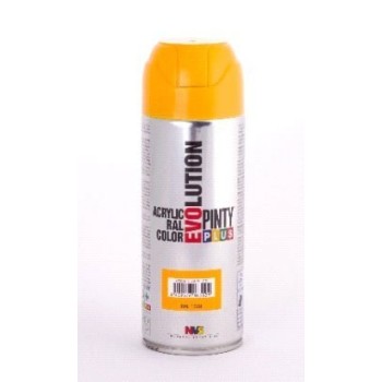 PINTURA EN SPRAY  PINTY PLUS EVOLUTION   AMARILLO RAL 1028 BRILLANTE SPRAY  520ML