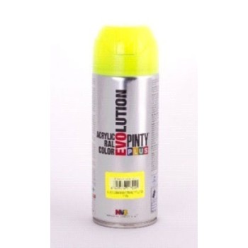 PINTURA EN SPRAY  PINTY PLUS EVOLUTION   AMARILLO F146 FLUORESCENTE SPRAY  520ML