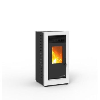 ESTUFA PELLET GRAZ S PLUS G2001P KARMEK ONE 10 KW RENDIM 85-88% BLANCA