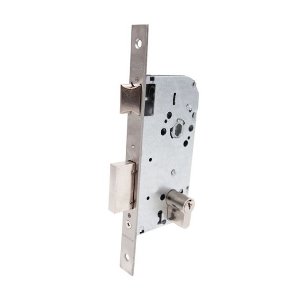 CERRADURA TESA SERIE 130 EMBUTIR CANTO REDONDO HIERRO NIQUELADO