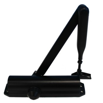 CIERRAPUERTAS DC120 CON BRAZO ARTICULADO CON RETENCION COLOR NEGRO