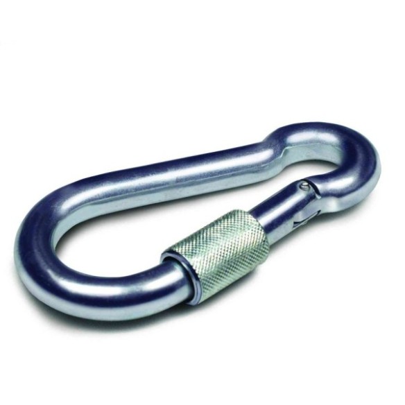 MOSQUETON DIN 5299 CON SEGURO M 7X70 ZINCADO 2 UDS