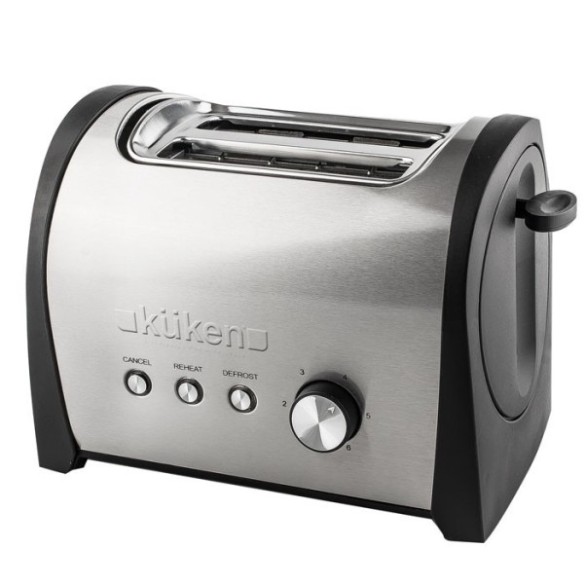 TOSTADORA INOX 2PC. 800W. KUKEN