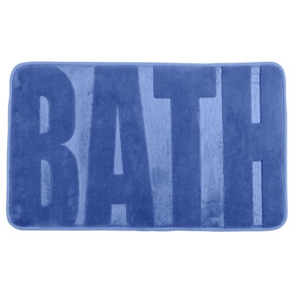 ALFOMBRA DE BAÑO GOMA DE ESPUMA CON MEMORIA BATH. AZUL