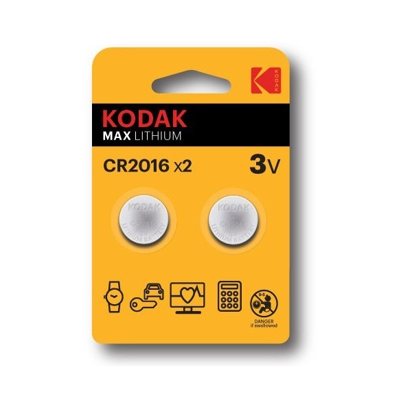 PILA BOTON LITIO KODAK MAX LITHIUM 2016 3V 2U