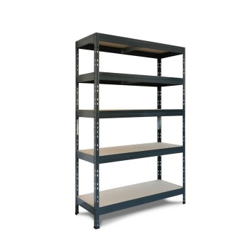 ESTANTERIA RIVET 120/5 ARANIA 1800 X 1200 X 500 MM GRIS ANTRACITA 5 BALDAS