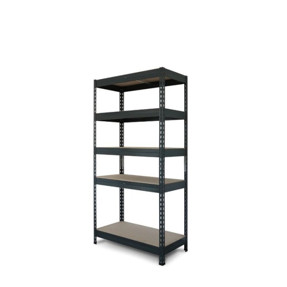 ESTANTERIA RIVET 90/45 ARANIA 1760 X 900 X 450 MM GRIS ANTRACITA 5 BALDAS