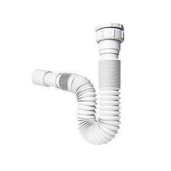SIFON ACORDEON FLEXIBLE EXTENSIBLE ESPIROFLEX RACORD PLASTICO 32MM 1-1/4 DE 30 A 80CM
