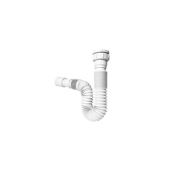 SIFON ACORDEON FLEXIBLE EXTENSIBLE ESPIROFLEX RACORD PLASTICO 40MM 1-1/2 DE 30 A 80CM