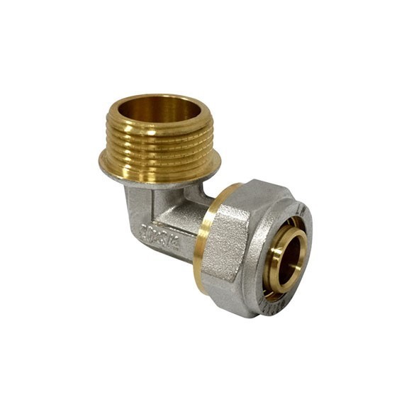 ENLACE COMPRESIÓN CODO MIXTO MULTICAPA DN25X1