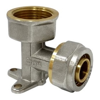 ENLACE COMPRESIÓN CODO MURAL MIXTO ROSCA HEMBRA MULTICAPA DN16X1/2