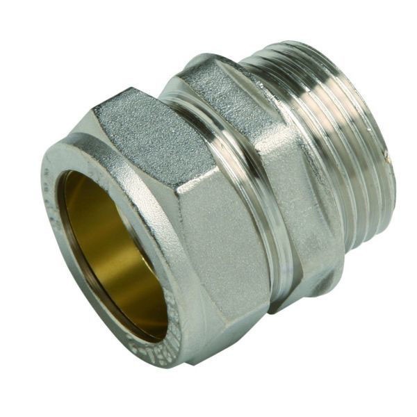 ENLACE COMPRESIÓN RECTO MIXTO ROSCA MACHO A COBRE 18X3/6