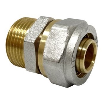 ENLACE COMPRESIÓN RECTO MIXTO ROSCA MACHO MULTICAPA DN16X1/2