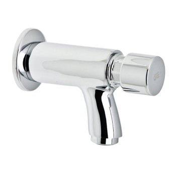 GRIFO LAVABO LATÓN MURAL 1/2 1 AGUA TEMPORIZADO CROMO