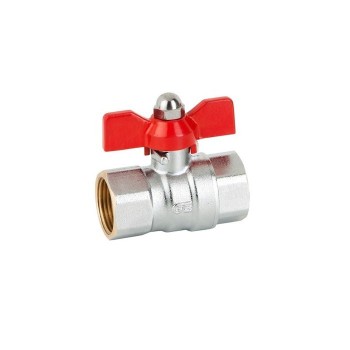 VÁLVULA DE ESFERA LATÓN HH 1/2  PN25 MARIPOSA AGUA CALIENTE