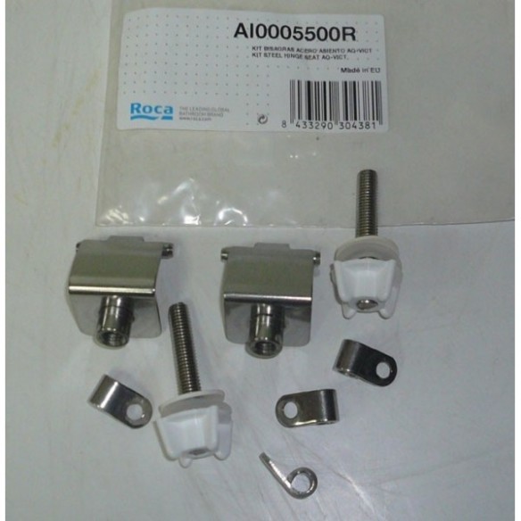 KIT BISAGRAS ASIENTO WC VICTORIA Y AQUARIA ACERO INOX