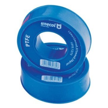 TEFLON CINTA PTFE 12MX12MMX0.075MM 0.28GR/CM3 AGUA POTABLE