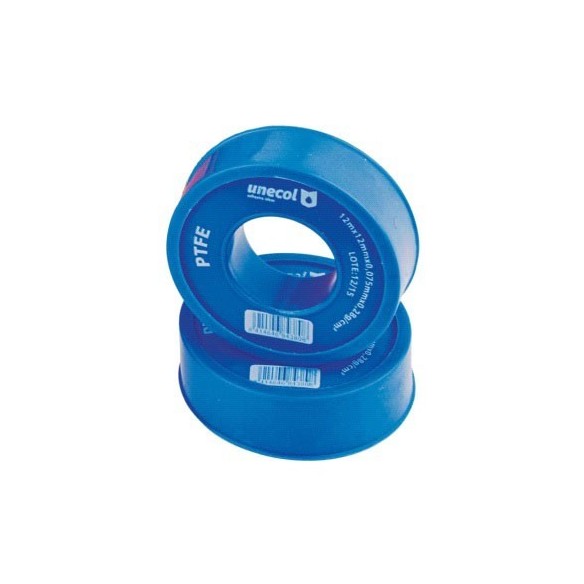 TEFLON CINTA PTFE 12MX12MMX0.075MM 0.28GR/CM3 AGUA POTABLE