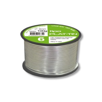 HILO DE SOLDAR PLAT-TIN SN/CU TIPO PLATA 6 Ø2MM. 100G