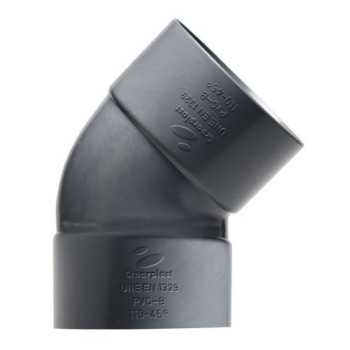 CODO 45º MACHO PVC EVACUACION CREARPLAST 32 MM