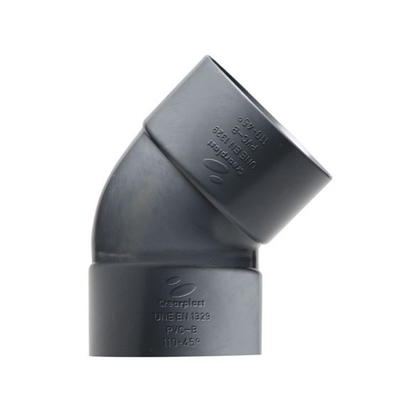 CODO 45º MACHO PVC EVACUACION CREARPLAST 50 MM