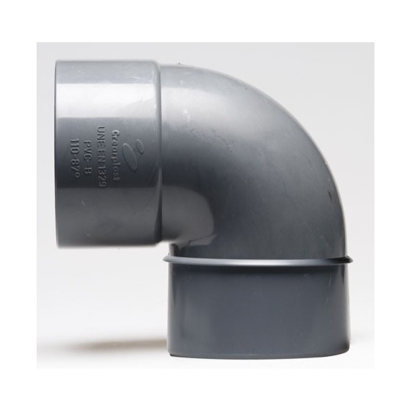CODO 90º MACHO HEMBRA PVC EVACUACION CREARPLAST 50 MM