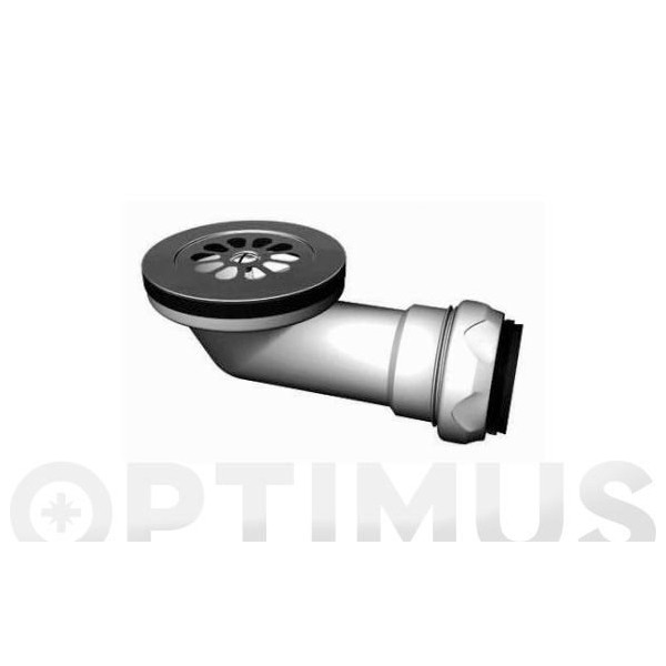 VALVULA PLATO DUCHA SIFONICA Ø60MM H&H 660466 (I-101) REJILLA INOX Ø 40 MM