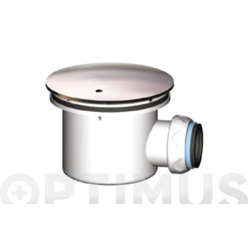 VALVULA PLATO DUCHA SIFONICA Ø90MM H&H 660471 (I-106) CON EMBELLECEDOR Ø 40 MM