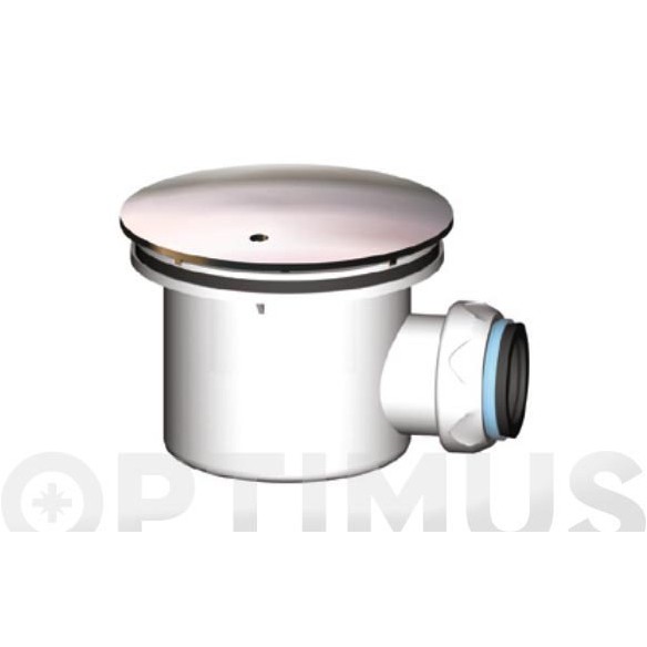 VALVULA PLATO DUCHA SIFONICA Ø90MM H&H 660471 (I-106) CON EMBELLECEDOR Ø 40 MM