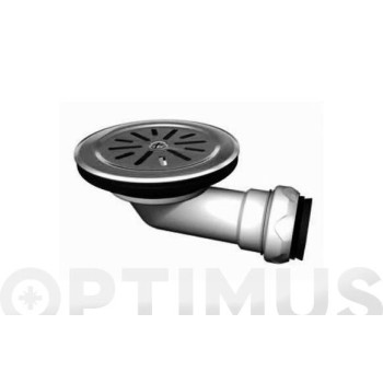 VALVULA PLATO DUCHA SIFONICA Ø90MM H&H 661152 (I-108) REJILLA INOX Ø 40 MM