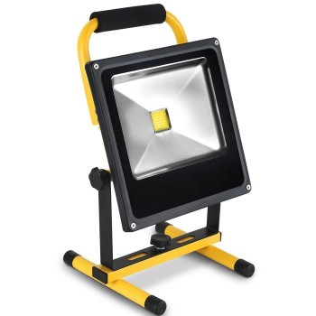 PROYECTOR LED NEGRO 10 W FRIA RECARGABLE 1 UD