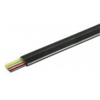 CABLE TELEFONO PLANO 4 VIAS 2.5X4.8 NEGRO