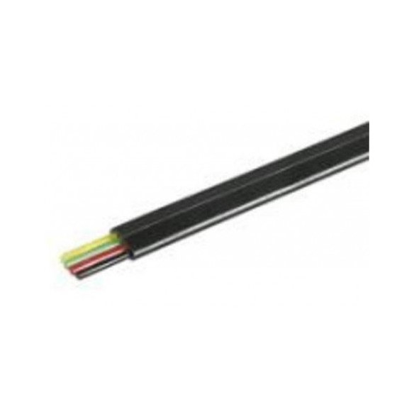 CABLE TELEFONO PLANO 4 VIAS 2.5X4.8 NEGRO