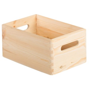 CAJA DE MADERA DE PINO SIN TAPA 30X20X14CM