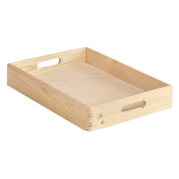 CAJA DE MADERA DE PINO SIN TAPA 40X30X07CM