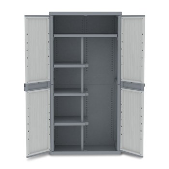 ARMARIO DE RESINA WAVE JUMBO ESCOBERO XL GRIS 180X89.7X53.7CM