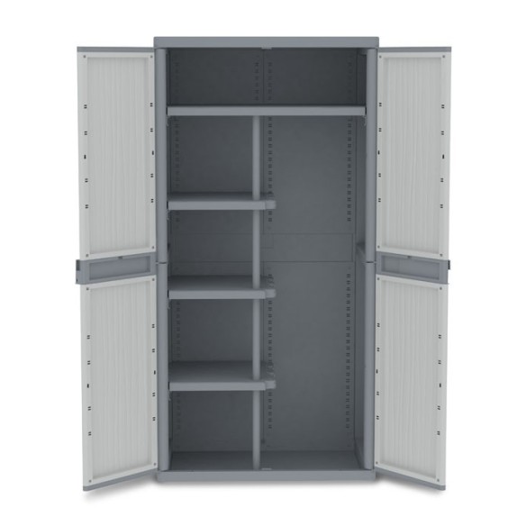 ARMARIO DE RESINA WAVE JUMBO ESCOBERO XL GRIS 180X89.7X53.7CM